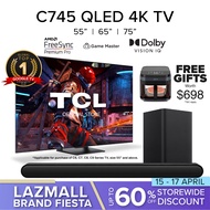TCL C745 QLED 4K Google TV 55 65 75 85 98 inch | IMAX Enhanced | Dolby Vision IQ | Dolby Atmos | Onkyo | MEMC | 144 Hz VRR | Game Master | HDMI 2.1