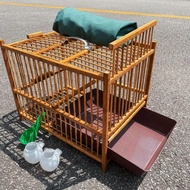 T Thrush Bath Cage Bamboo Bath Bird Cage Bamboo Cage Shower Cage Cool Cage Bird Cleaning Cage Starli