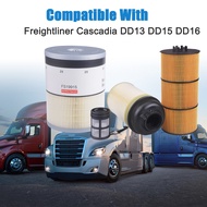Filter Service Kit Compatible with Freightliner Cascadia DD13 DD15 DD16 Detroit Diesel Engine Oil FW
