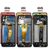 Original For Samsung Galaxy A04 A045 A04S A04E LCD Display Screen Display Touch Screen With Frame A0