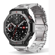 สายรัดสแตนเลสสําหรับ Amazfit T-Rex 3 H-Shaped Butterfly Buckle Band สําหรับ Huami Amazfit Trex3 สายร