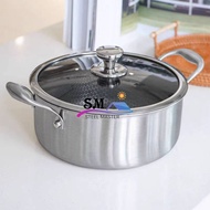 SUS 316 Stainless Steel Non Stick Sauce Pot /Frying Wok with handle