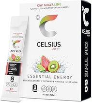 CELSIUS On The Go Kiwi Guava Lime, Sugar Free Energy Drink Mix (14 Sticks per Pack)