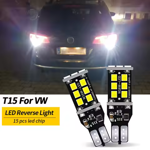 2x Canbus T15 W16W LED Car Backup Reverse Light Lamp For Volkswagen VW Passat B7 Tiguan Touareg Golf