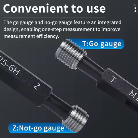 UFS TAP 1PCS 6H M0.8 M0.9 M1 M1.2 M1.4 M1.6 M1.8 M2-M30 Thread Plug Gauge Metric Standard Measuring 