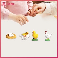 [Wishshopeezzxh] Life Cycle of Chicken Toys Realistic Cake Toppers Animal Growth Cycle Set