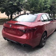 For Alfa Romeo Giulia Spoiler ABS Rear Trunk Spoiler Black Finish Quadrifoglio Verde QV Style 2015 -