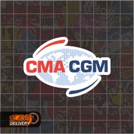 CMA CGM Shipping Sticker Size 6.5 x 4.5 Cm