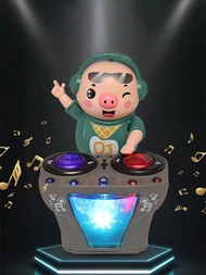Disco Pig Dj Walking Toy Con Música Dinámica Y Luz Led Para Niños