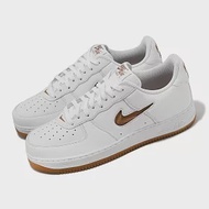 Nike 休閒鞋 Air Force 1 Low Retro 男鞋 白 棕 皮革 小勾 AF1 經典 FN5924-103