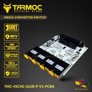 Tarmoc TMC-4SC4G-2A2B-P-PCBA-V1 | Media Converter Switch 4 FO 4 LAN Gigabit POE IN 9-57V (Board) Gig