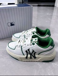 全新特惠MLB Chunky Liner 厚底 低幫板鞋 男女同款 白綠