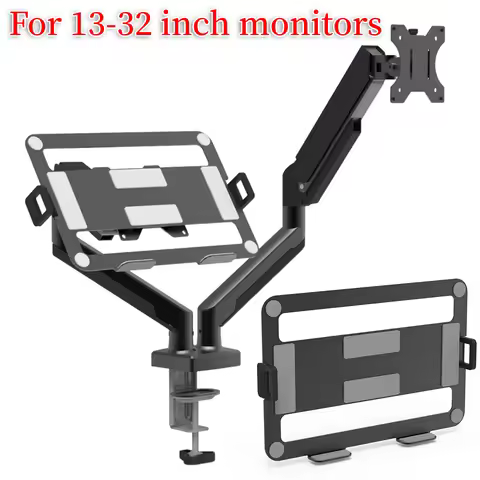 Dual Monitor Stand with C Clamp Monitor Desk Mount Full Adjustable Monitor Arm Desk Mount for 13 To 