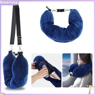 /LO/ Adjustable Neck Pillow Portable Neck Support Portable Travel Neck Pillow with Adjustable Comfort for Outdoor Use Space-saving Refillable Neck Support Pillow