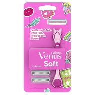 [East Malaysia] Gillette Venus Soft 1 Razor handle + 4 blade Refills