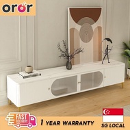 OROR  TV Cabinet European Floor White TV Cabinet Console Living Room Coffee Table Storage Cabinet (JA)