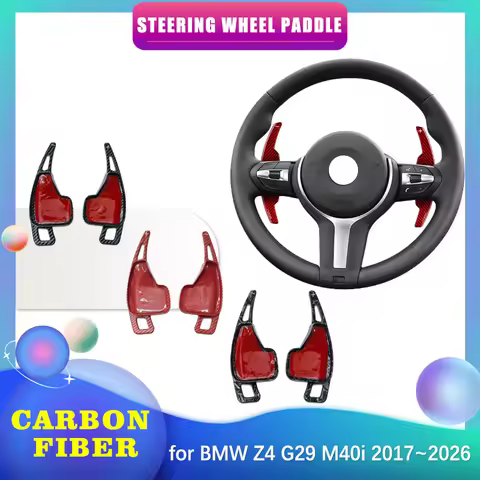 2pcs Car Steering Wheel Paddle for BMW Z4 G29 M40i 2017~2026 2018 ABS Carbon Fiber Shifter Gear Shif