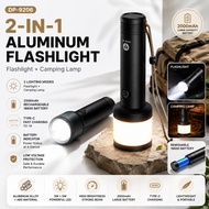 DP 2000mAh Flashlight Torch with Camping Light DP-9206