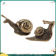 【bairddoro】2Pcs Snail Decor Outdoor Pond Garden Snail Figurine Brass Snail with Decor Effect the Mea