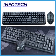 InfoTech T13 Keyboard & Mouse Combos combo usb wired laptop pc computer notebook