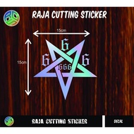 666 Star Stickers, Cutting Stickers, Motorcycle Stickers