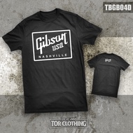 T-shirt Gibson  - Guitar - Music - Ready Stock (TBGB04D) Tor Clothing 128q