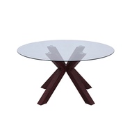 Fortem Fitness-Delicato โต๊ะรับประทานอาหาร ขนาด140x140x70ซม. รุ่น Harper สีน้ำตาล สินค้าคุณภาพดี