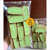 Bolu Panggang Pandan 200gr - BAOBAB SNACK - Roti Kering Jadul Crispy Oleh Oleh Enak Murah Manis Renyah Gurih Jajanan Camilan Cemilan Kiloan