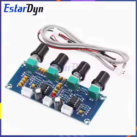 XH-A901 NE5532 Preamp Tone Controller Board, Hi-Fi Treble Bass Volume Adjustable Preamplifier Module