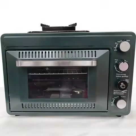 Outdoor Camping 12V 300W Car Electric Oven Multifunctional Toaster Pizza Air Fryer for RV Truck