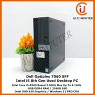 DELL OPTIPLEX 7060 SFF INTEL CORE I5-8500 8GB RAM 256GB SSD USED DESKTOP REFURBISHED PC
