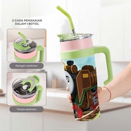 Thomas Henry 1200ml 304 Stainless Steel Heat Resistant Vacuum Tumbler with Straw Large Capacity Mug 