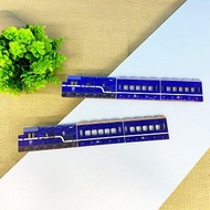 15cm列車造型木尺－R100柴電藍 白墨 / 木紋 台鐵授權