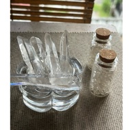 [COMBO DEAL- 5 Pcs] Natural Lemurian Quartz Original Raw 54g (Free Glass Holder+Free 2 bottles CQ Gr