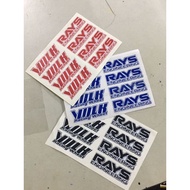 Sticker Cutting Rim TE37 HIGH QUALITY VOLK RAYS 1 Set (4tayar) 100% Like Original Pantul Cahaya 3 Layer Size 14" 15" 16"