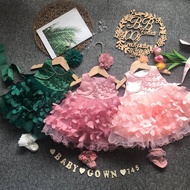 [ 0m - 30m ] Baby Kids Princess Gown / Dress (Gown Birthday / Gown Flower Girl ) 745