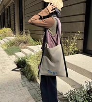 กระเป๋าผ้าใบ Tagi ทรงตั้ง ความจุขนาดใหญ่ กระเป๋าสะพายไหล่ผู้หญิง กระเป๋าเดินทางแบบลำลอง กระเป๋าผ้าใบ