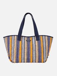 Fluffy Stripe Silk Chenille Capri Beach Bag