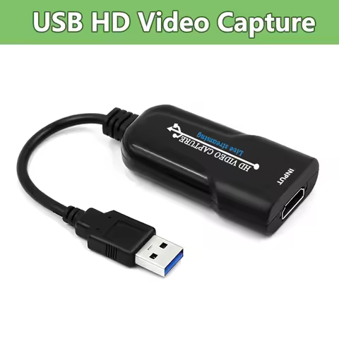 USB Video Capture Card HDMI to USB Video Capture Device Grabber Recorder for PS4 DVD Camera Live Str