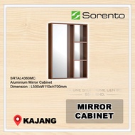 SORENTO Aluminium Water Proof Bathroom Toilet Basin Cabinet Mirror Cabinet ( BROWN / BEIGE ) SRTMCB4360MC / SRTAL4361MC