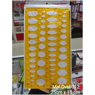 Oval Ruler Mal Ellipse Oval Cokai Kj 012 size. Big, Similar to Rotring