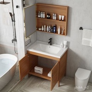 ‍🚢Bathroom Alumimum Bathroom Cabinet Combination Ceramic Basin Cabinet with Mirror Washstand Wash Basin Cabinet Floor-Mo