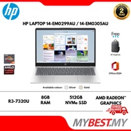 HP laptop 14-em0299AU/ 14-em0305AU - (R3-7320U , 8GB D5 , 512GB , AMD Radeon™ Graphics)