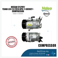 VALEO NISSAN SYLPHY/ TEANA L33 / RENAULT FLUENCE 2.0 2014 6PK Compressor 1-SOCKET (ORG) 716890