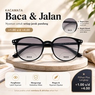 MATA READING and WALKING Glasses Double Lens +1.00 to +4.00 Korean Fashion Retro Anti Blue Light Ant
