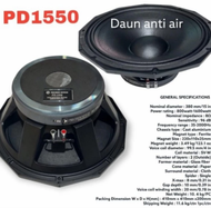 Komponen Speaker 15 inch PD 1550 PD1550 PRECISION DEVICE