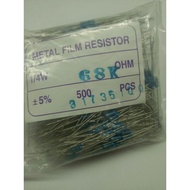 Resistor 68k 1/4 5% metal film