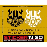 STICKER CUTTING CUSTOM BUMBLEBEE TRANSFORMER DESIGN