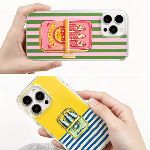 Vintage Canned Sardines Phone Case for VIVO Y78 T1 Y77 Y76 Y75 Y73 Y36 Y35 Y28 Y100 V60 V70 V50 Lite