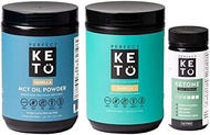 ▶$1 Shop Coupon◀  Perfect Keto Bundle - Collagen (Vanilla), MCT Oil C8 Powder (Vanilla), Ketone Test